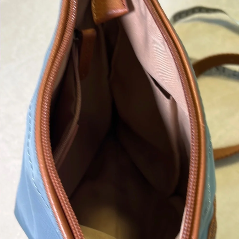 👜 The Sak Blue Nylon & Faux Leather Crossbody Bag